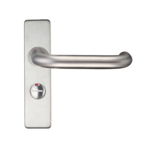 DECO Lever Handle on Bathroom Backplate - Satin Stainless Steel