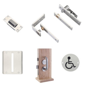 Disabled Double Action Door Hardware Kit - Satin Stainless Steel