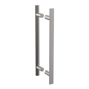 D-Section T-Bar Pull Handles – Back to Back – Solid Bar Grade 316 – SSS