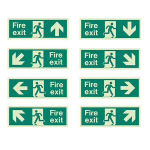 Photoluminescent Fire Exit Signs