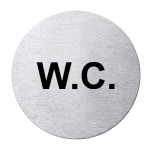 Pictogram Circular Signs – Self Adhesive – Satin Stainless Steel