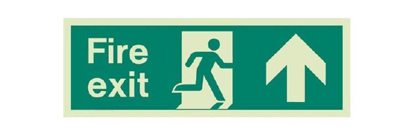 Photoluminescent Fire Exit Signs