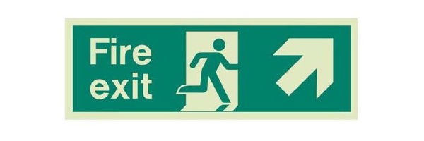 Photoluminescent Fire Exit Signs