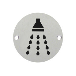 Pictogram Circular Signs – Drilled & Countersunk – Satin Stainless Steel