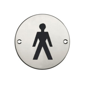 Pictogram Circular Signs – Drilled & Countersunk – Polished Stainless Steel