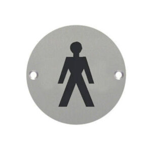 Pictogram Circular Signs – Drilled & Countersunk – Satin Anodised Aluminium