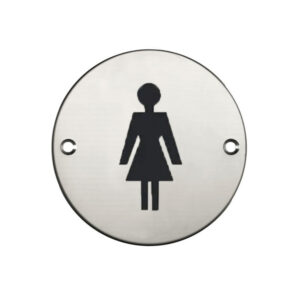 Pictogram Circular Signs – Drilled & Countersunk – Polished Stainless Steel