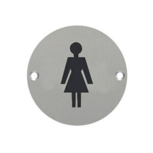 Pictogram Circular Signs – Drilled & Countersunk – Satin Anodised Aluminium