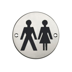 Pictogram Circular Signs – Drilled & Countersunk – Polished Stainless Steel