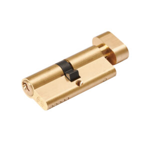 Euro Profile Cylinder & Turn - KTD - 70mm - Polished Brass
