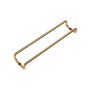 Cranked D Pull Handle – Back to Back - Satin Brass