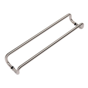 Solid Cranked D Shaped Pull Handle 1200x19mm – Back To Back - Satin Stainless Steel